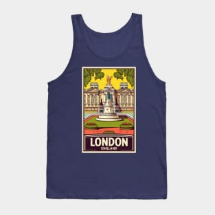 A Vintage Travel Art of London - England Tank Top